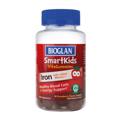 Bioglan Smartkids Iron + Vitamin C (30 gummies, strawberry)