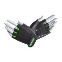 Mad Max Rainbow Workout Gloves Black/Neon Green MFG-251 (M size)