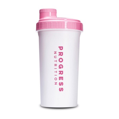 Progress Nutrition Shaker (700 ml, white/pink)