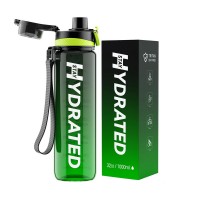 Brave U Hydrate Waterbottle (1 L, green/black)