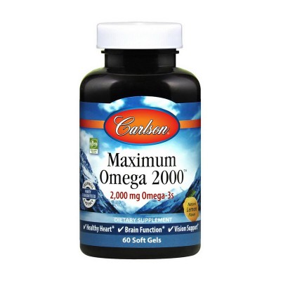 Carlson Labs Maximum Omega 2000 mg (60 soft gels, natural lemon) Carlson Labs Maximum Omega 2000 mg (60 soft gels, natural lemon)
