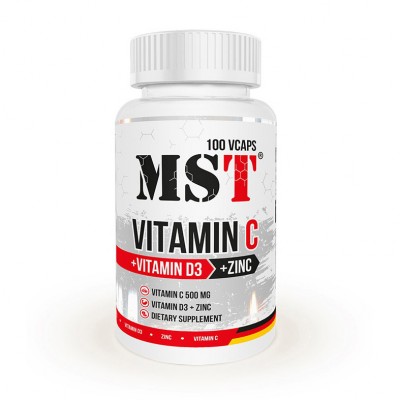MST Vitamin C 500 mg + Vitamin D3 + Zinc (100 vcaps)