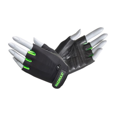 Mad Max Rainbow Workout Gloves Black/Neon Green MFG-251 (L size)