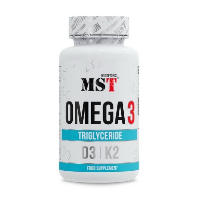 MST Omega 3 Triglyceride D3 + K2 (60 softels)