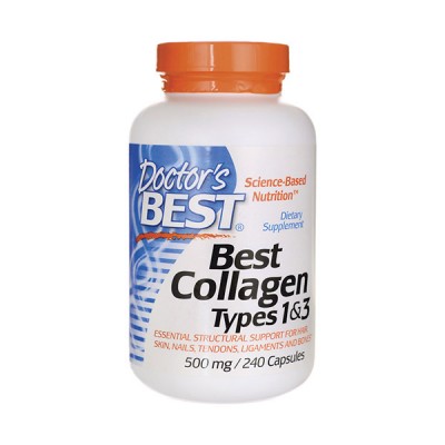 Doctor's BEST Collagen Types 1&3 500 mg with Vitamin C (240 caps) Doctor's BEST Collagen Types 1&3 500 mg with Vitamin C (240 caps)