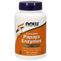 NOW Papaya Enzyme Chewable (180 lozenges)