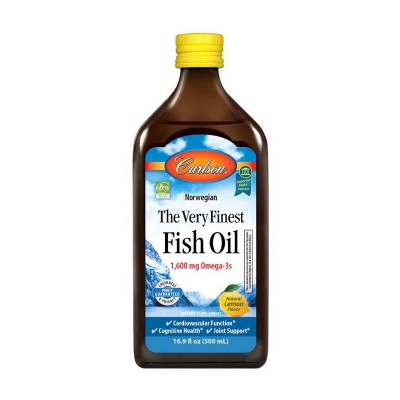 Carlson Labs The Very Finest Fish Oil 1,600 mg Omega-3s (500 ml, lemon) Carlson Labs The Very Finest Fish Oil 1,600 mg Omega-3s (500 ml, lemon)