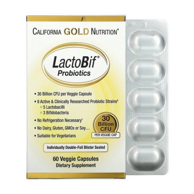 California Gold Nutrition LactoBif Probiotics 30 Billion (60 veg caps)