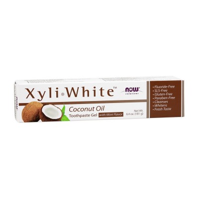 NOW XyliWhite Coconut Oil Toothpaste Gel (181 g, mint)