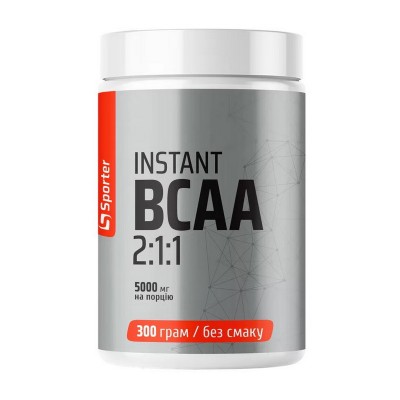 Sporter Instant BCAA 2:1:1 (300 g, без смаку) Sporter Instant BCAA 2:1:1 (300 g, без смаку)