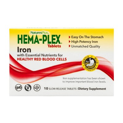 Natures Plus Hema-Plex Iron Tablets (10 tab) Natures Plus Hema-Plex Iron Tablets (10 tab)