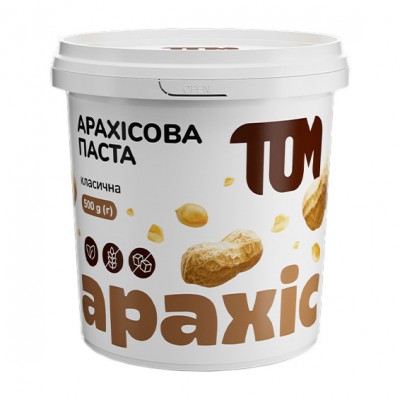 TOM peanut butter Арахісова Паста (500 g, класична) TOM peanut butter Арахісова Паста (500 g, класична)