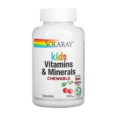 Solaray Kids Vitamins & Minerals (60 chewables, black cherry)