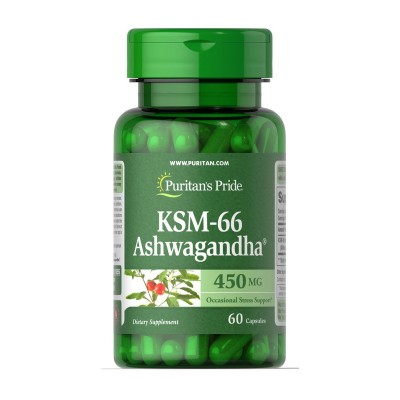 Puritan's Pride KSM-66 Ashwagandha 450 mg (60 caps) Puritan's Pride KSM-66 Ashwagandha 450 mg (60 caps)