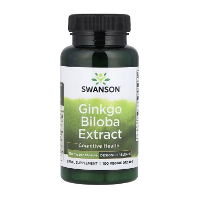 Swanson Ginkgo Biloba Extract 120 mg (100 veg caps) Swanson Ginkgo Biloba Extract 120 mg (100 veg caps)