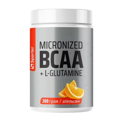 Sporter Micronized BCAA + L-Glutamine (300 g, апельсин) Sporter Micronized BCAA + L-Glutamine (300 g, апельсин)