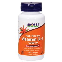 NOW Vitamin D-3 25 mcg (1000 IU) (180 softgels) NOW Vitamin D-3 25 mcg (1000 IU) (180 softgels)