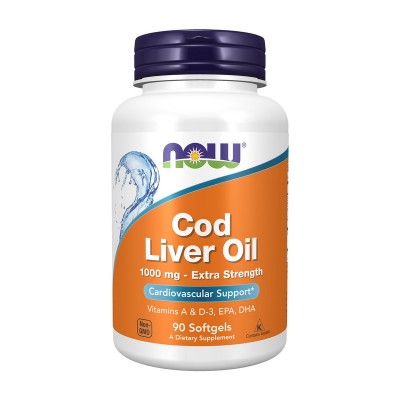 NOW Cod Liver Oil 1000 mg extra strength (90 softgels)