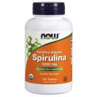NOW Spirulina 1000 mg certified organic (120 tabs)
