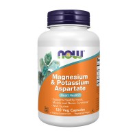 NOW Magnesium & Potassium Aspartate (120 veg caps)
