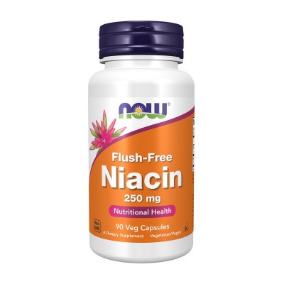 NOW Flush-Free Niacin 500 mg Double Strength (90 veg caps) NOW Flush-Free Niacin 500 mg Double Strength (90 veg caps)