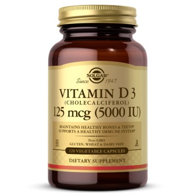 Solgar Vitamin D3 5000 IU (120 veg caps)