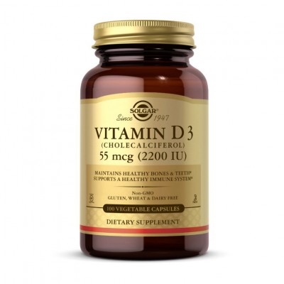 Solgar Vitamin D3 55 mcg (2200 IU) (100 veg caps) Solgar Vitamin D3 55 mcg (2200 IU) (100 veg caps)