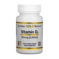 California Gold Nutrition Vitamin D3 50 mcg (2,000 IU) (90 fish gelatin softgels) California Gold Nutrition Vitamin D3 50 mcg (2,000 IU) (90 fish gelatin softgels)