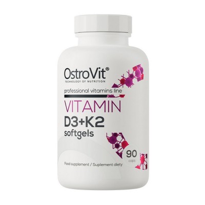 OstroVit Vitamin D3 + K2 softgels (90 caps)