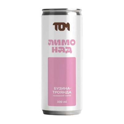 TOM peanut butter Лимонад (330 ml, бузина-троянда)