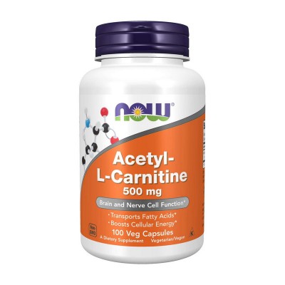 NOW Acetyl-L-Carnitine 500 mg (100 veg caps)