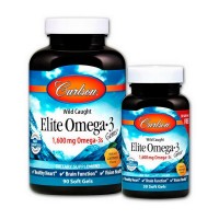 Carlson Labs Elite Omega 3 1,600 mg wild caught (90+30 soft gels, lemon) Carlson Labs Elite Omega 3 1,600 mg wild caught (90+30 soft gels, lemon)