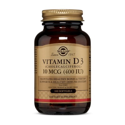 Solgar Vitamin D3 10 mcg (400 IU) (100 softgels)