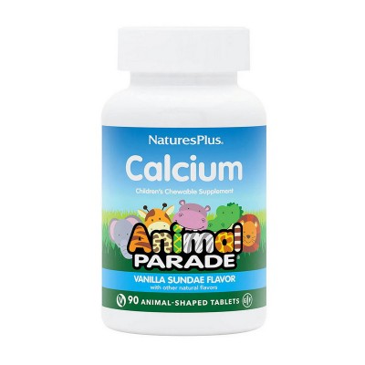 Natures Plus Animal Parade Calcium chewable for children sugar free (90 animal-shaped tabs, vanilla sundale) Natures Plus Animal Parade Calcium chewable for children sugar free (90 animal-shaped tabs, vanilla sundale)