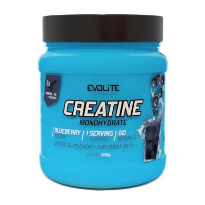 Evolite Nutrition Creatine Monohydrate (300 g, blueberry)