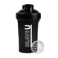Brave U Shaker With Metal Ball (400 ml, black)