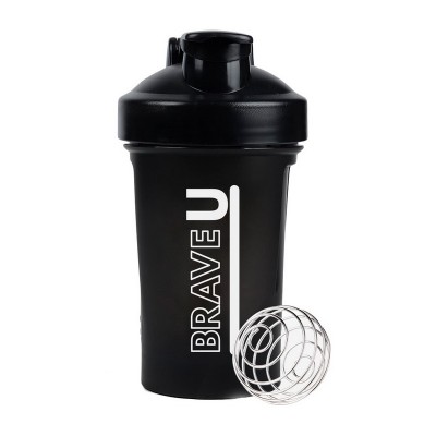 Brave U Shaker With Metal Ball (400 ml, black)