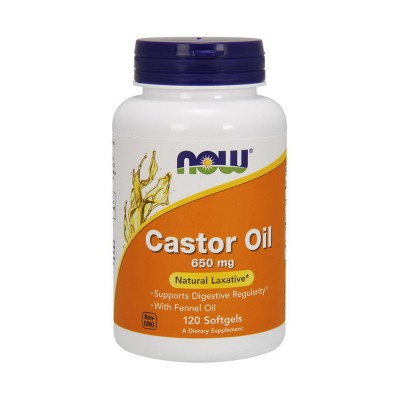 NOW Castor Oil 650 mg (120 softgels)