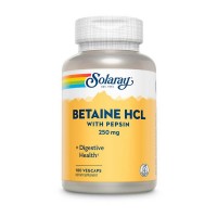 Solaray Betaine HCL with pepsin 250 mg (180 veg caps) Solaray Betaine HCL with pepsin 250 mg (180 veg caps)