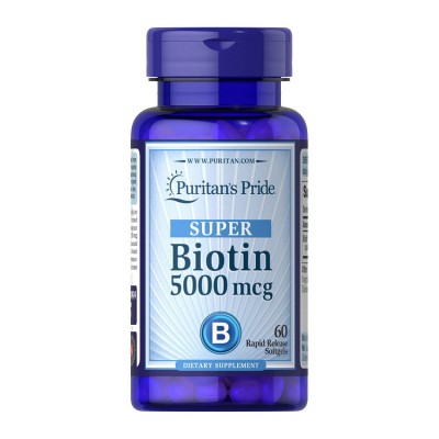 Puritan's Pride Super Biotin 5000 mcg (60 softgels) Puritan's Pride Super Biotin 5000 mcg (60 softgels)