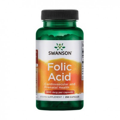 Swanson Folic Acid 800 mcg (250 caps) Swanson Folic Acid 800 mcg (250 caps)