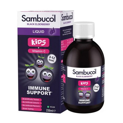 Sambucol Black Elderberry Liquid For Kids + Vitamin C (230 ml) Sambucol Black Elderberry Liquid For Kids + Vitamin C (230 ml)