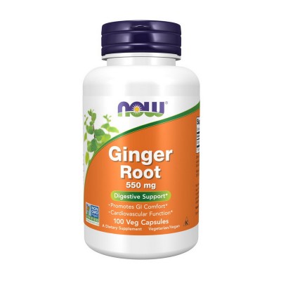 NOW Ginger Root 550 mg (100 veg caps)