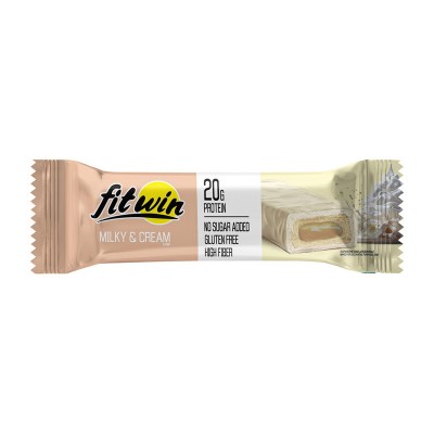 FitWin Fitwin Bar No Sugar Added (60 g, milky & cream)