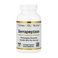 California Gold Nutrition Serrapeptase 120 000 SPU (180 veg caps) California Gold Nutrition Serrapeptase 120 000 SPU (180 veg caps)