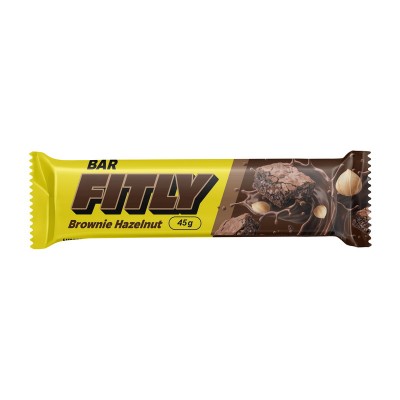 Fitly Fitly Bar No Sugar Added (45 g, brownie hazelnut)