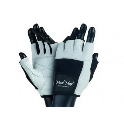 Mad Max Fitness Workout Gloves White/Black MFG-444 (XL size)