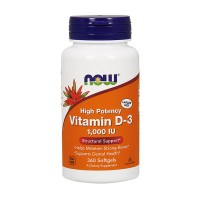 NOW Vitamin D-3 1000 IU (360 softgels)