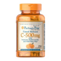 Puritan's Pride Vitamin C-500 mg with Bioflavonoids and Wild Rose Hips Time Release (100 caplets)