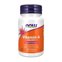 NOW Vitamin A 7500 mcg (25,000 IU) (100 softgels)